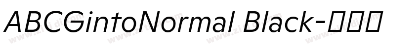 ABCGintoNormal Black字体转换